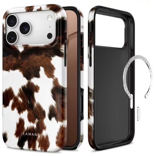 Tech-Protect Lamano Apple iPhone 18 Pro Max / 17 Pro Max hátlap tok, MagSafe, Soft Herd, tehénminta