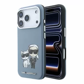   Karl Lagerfeld PU Semi Wrap Smooth Sketch Bodies Apple iPhone 18 Pro Max / 17 Pro Max tok, MagSafe, kék-ezüst