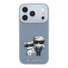 Karl Lagerfeld PU Semi Wrap Smooth Sketch Bodies Apple iPhone 18 Pro Max / 17 Pro Max tok, MagSafe, kék-ezüst