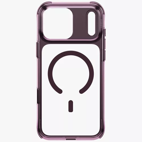 Uniq Lifepro Xtreme Magclick Apple iPhone 18 Pro / 17 Pro tok párnázott sarkakkal, MagSafe, átlátszó-lila