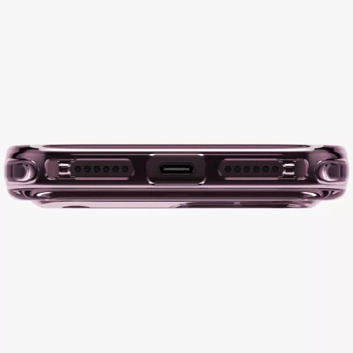 Uniq Lifepro Xtreme Magclick Apple iPhone 18 Pro / 17 Pro tok párnázott sarkakkal, MagSafe, átlátszó-lila