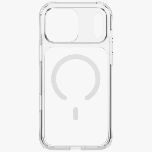 Uniq Lifepro Xtreme Magclick Apple iPhone 18 Pro / 17 Pro tok párnázott sarkakkal, MagSafe, átlátszó-fehér