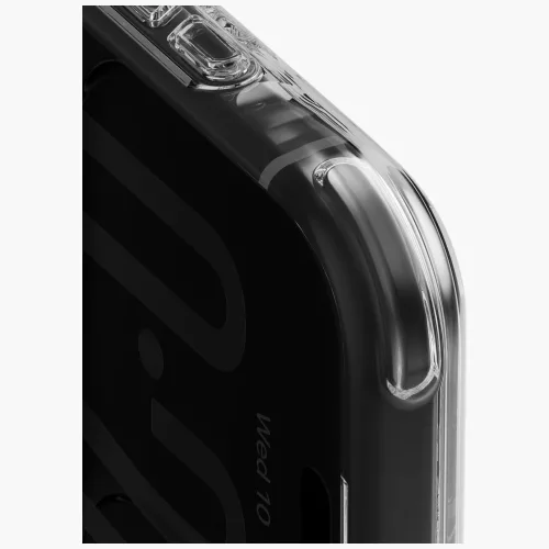 Uniq Lifepro Xtreme Magclick Apple iPhone 18 Pro / 17 Pro tok párnázott sarkakkal, MagSafe, átlátszó-fekete