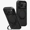 Uniq Keva Mov Magclick Apple iPhone 18 Pro / 17 Pro tok gyűrűs kitámasztóval, Magsafe, kevlár, fekete