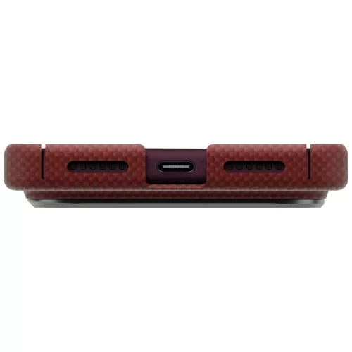 Uniq Keva Edge Magclick Apple iPhone 18 Pro Max / 17 Pro Max Aramid tok, MagSafe, kevlár, piros