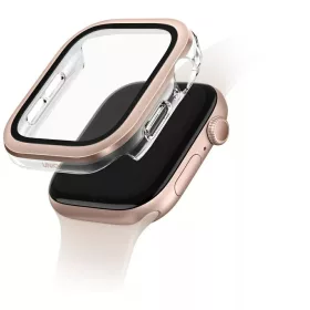   Uniq Voute Apple Watch 11 / Watch 10 42mm műanyag tok, kijelzővédő felülettel, rozéarany
