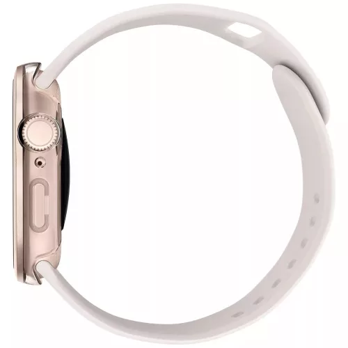 Uniq Voute Apple Watch 11 / Watch 10 42mm műanyag tok, kijelzővédő felülettel, rozéarany