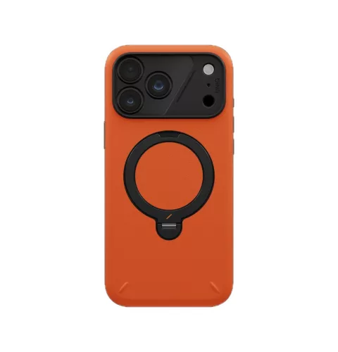 Uniq Elix Apple iPhone 18 Pro / 17 Pro tok gyűrűs telefontartóval, MagSafe, 360 fokban forgatható, narancs