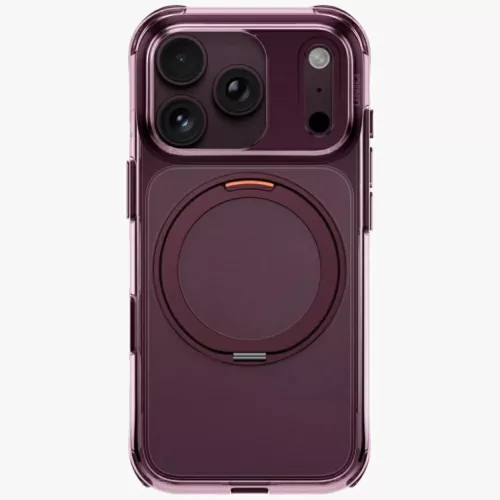 Uniq Swivix Apple iPhone 18 Pro / 17 Pro tok gyűrűs telefontartóval, MagSafe, 360 fokban forgatható, lila
