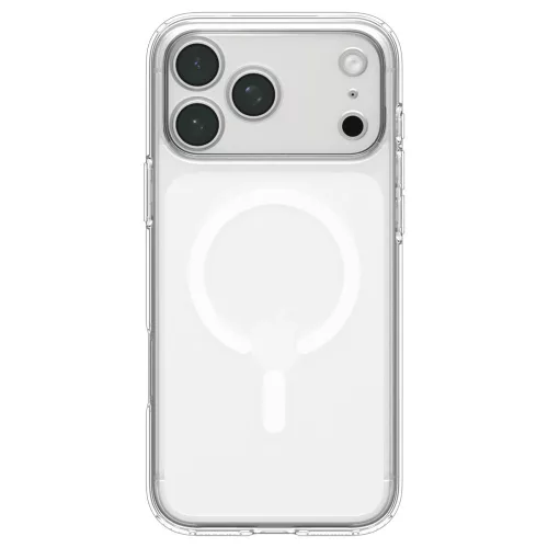 Spigen Ultra Hybrid MagFit Apple iPhone 18 Pro / 17 Pro tok, MagSafe, Clear, átlátszó-fehér