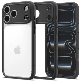   Spigen Ultra Hybrid Apple iPhone 18 Pro / 17 Pro tok, Matte Black, fekete-átlátszó