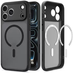   Spigen Ultra Hybrid Mag Apple iPhone 18 Pro Max / 17 Pro Max tok, MagSafe, Frost Black, fekete