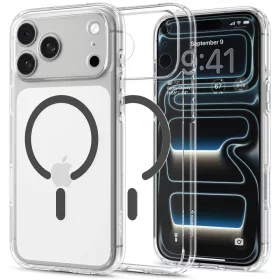   Spigen Ultra Hybrid MagFit Apple iPhone 18 Pro Max / 17 Pro Max tok, MagSafe, Clear, átlátszó-szürke