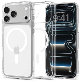   Spigen Ultra Hybrid MagFit Apple iPhone 18 Pro Max / 17 Pro Max tok, MagSafe, Clear, átlátszó-fehér