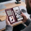 Tech-Protect Wallet Xiaomi Redmi Note 17 Pro Max flip / kinyitható tok, bordó