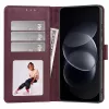 Tech-Protect Wallet Xiaomi Redmi Note 17 Pro flip / kinyitható tok, bordó