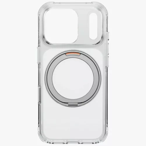 Uniq Swivix Apple iPhone 18 Pro / 17 Pro tok gyűrűs telefontartóval, MagSafe, 360 fokban forgatható, átlátszó