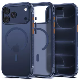   Tech-Protect MagAir Apple iPhone 18 Pro / 17 Pro tok megerősített sarkakkal, MagSafe, Matt, kék-narancs