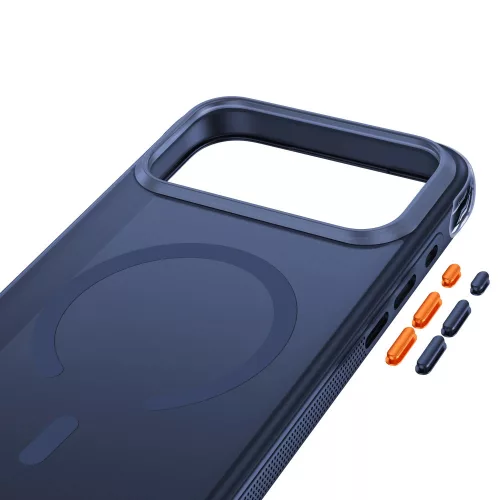 Tech-Protect MagAir Apple iPhone 18 Pro / 17 Pro tok megerősített sarkakkal, MagSafe, Matt, kék-narancs