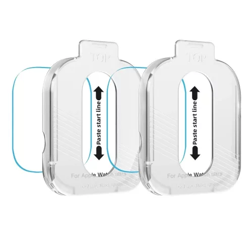 Tech-Protect Easy Set+ Apple Watch Ultra 4 / 3 / 2 / 1 49mm tempered glass kijelzővédő fólia felhelyező kerettel (2db)