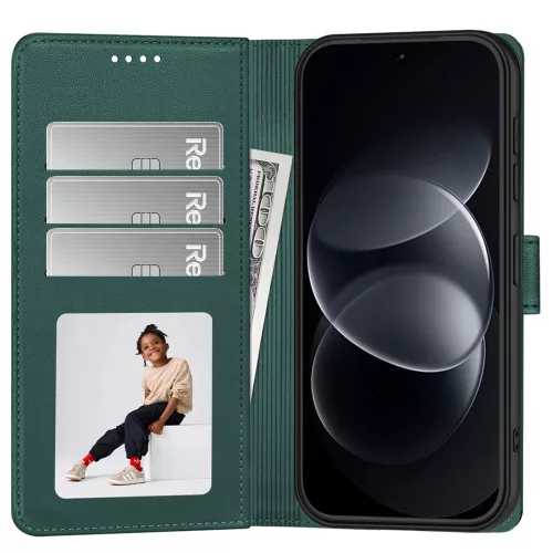 Tech-Protect Wallet Xiaomi Redmi Note 17 Pro flip / kinyitható tok, zöld