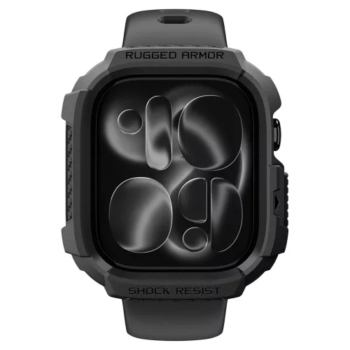 Spigen Rugged Armor Apple Watch 12 42mm tok, Black, fekete