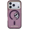 Karl Lagerfeld Peekaboo Logo Apple iPhone 18 Pro Max / 17 Pro Max tok, MagSafe, macska minta, lila-arany