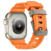 Tech-Protect Motion Apple Watch 44/45/46/49mm gumis szilikon szíj, narancs