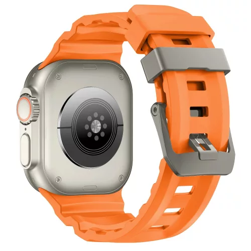 Tech-Protect Motion Apple Watch 44/45/46/49mm gumis szilikon szíj, narancs