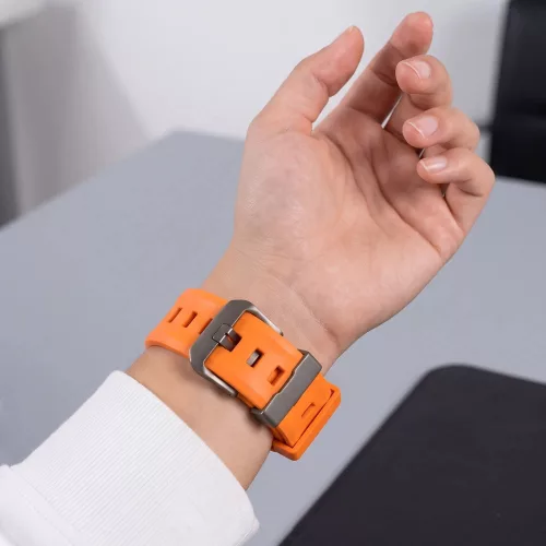 Tech-Protect Motion Apple Watch 44/45/46/49mm gumis szilikon szíj, narancs