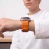 Tech-Protect Motion Apple Watch 44/45/46/49mm gumis szilikon szíj, narancs