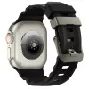 Tech-Protect Motion Apple Watch 44/45/46/49mm gumis szilikon szíj, fekete