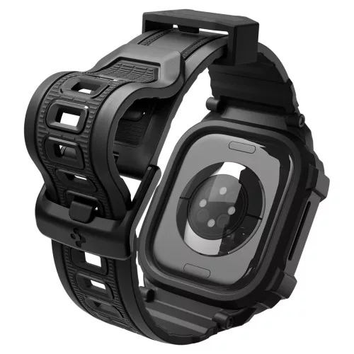 Spigen Rugged Armor Pro Apple Watch 12 42mm tok / szíj, fekete