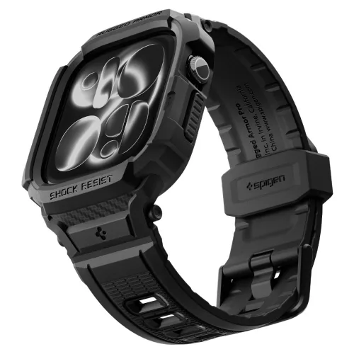 Spigen Rugged Armor Pro Apple Watch 12 42mm tok / szíj, fekete