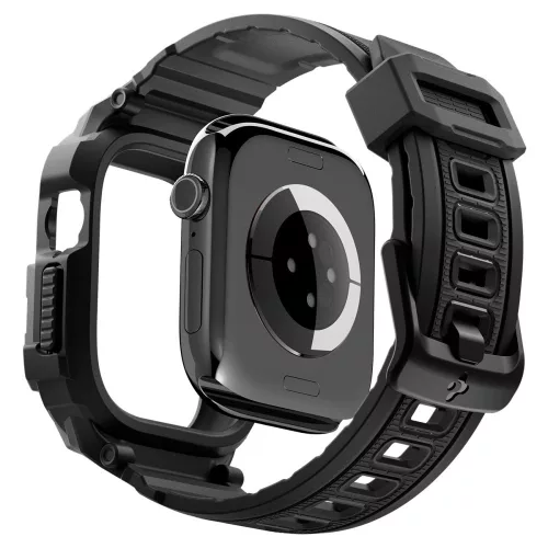 Spigen Rugged Armor Pro Apple Watch 12 42mm tok / szíj, fekete