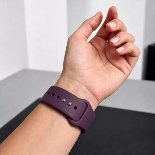 Tech-Protect Silicone Apple Watch 8 / 9 / 10 / 11 / 12 / SE / Ultra (44/45/46/49mm) szíj, szilikon, lila