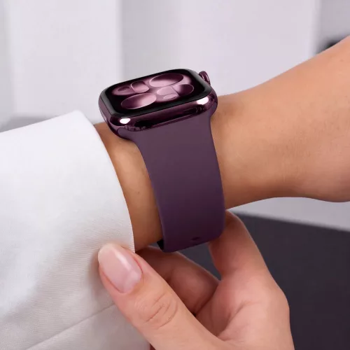 Tech-Protect Silicone Apple Watch 8 / 9 / 10 / 11 / 12 / SE / Ultra (44/45/46/49mm) szíj, szilikon, lila