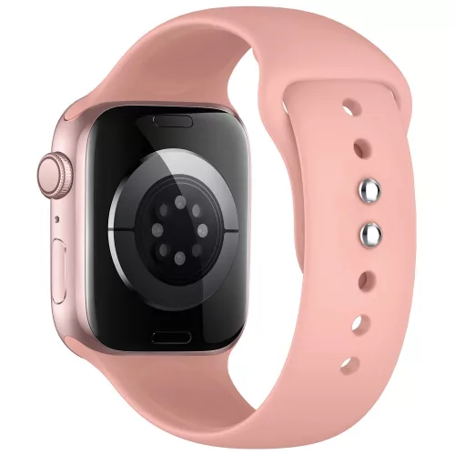 Tech-Protect Silicone Apple Watch 8 / 9 / 10 / 11 / 12 / SE / Ultra (44/45/46/49mm) szíj, szilikon, rózsaszín