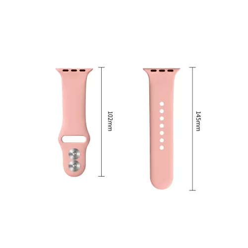 Tech-Protect Silicone Apple Watch 8 / 9 / 10 / 11 / 12 / SE / Ultra (44/45/46/49mm) szíj, szilikon, rózsaszín