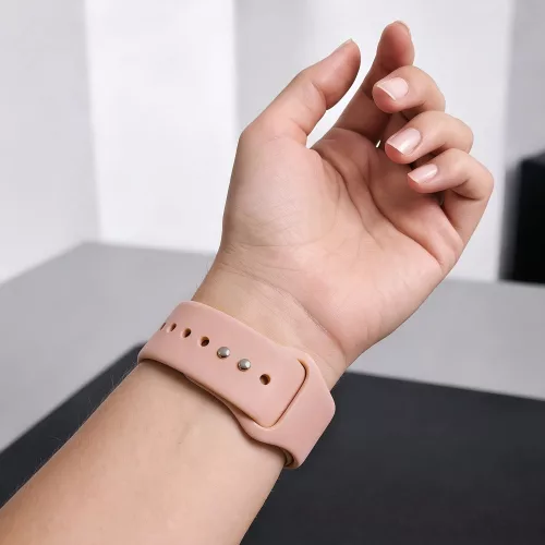 Tech-Protect Silicone Apple Watch 8 / 9 / 10 / 11 / 12 / SE / Ultra (44/45/46/49mm) szíj, szilikon, rózsaszín