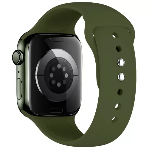 Tech-Protect Silicone Apple Watch 8 / 9 / 10 / 11 / 12 / SE / Ultra (44/45/46/49mm) szíj, szilikon, zöld