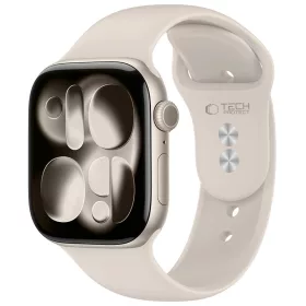   Tech-Protect Silicone Apple Watch 8 / 9 / 10 / 11 / 12 / SE / Ultra (44/45/46/49mm) szíj, szilikon, törtfehér