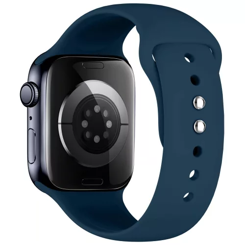Tech-Protect Silicone Apple Watch 8 / 9 / 10 / 11 / 12 / SE (40/41/42mm) szíj, szilikon, sötétkék