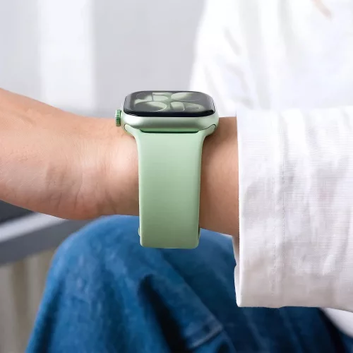 Tech-Protect Silicone Apple Watch 8 / 9 / 10 / 11 / 12 / SE (40/41/42mm) szíj, szilikon, zöld
