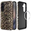 Tech-Protect Lamano Samsung Galaxy S26 FE hátlap tok, MagSafe, Exotic Touch, leopárd minta