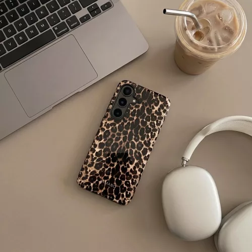 Tech-Protect Lamano Samsung Galaxy S26 FE hátlap tok, MagSafe, Exotic Touch, leopárd minta