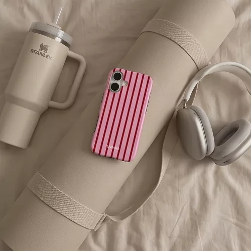 Tech-Protect Lamano Apple iPhone 17 hátlap tok, MagSafe, Candy Crush, rózsaszín