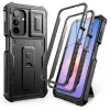 Tech-Protect Kevlar Cam+ Samsung A17 / Galaxy A18 tok kameravédelemmel, kitámasztóval, megerősített sarokkal, fekete
