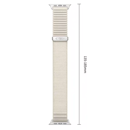 Tech-Protect Nylonloop Apple Watch 8 / 9 / 10 / 11 / 12 / SE / Ultra (44/45/46/49mm) szíj, szövet, bézs