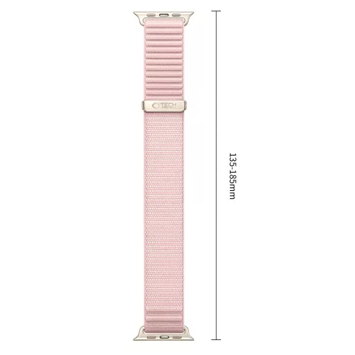 Tech-Protect Nylonloop Apple Watch 8 / 9 / 10 / 11 / 12 / SE / Ultra (44/45/46/49mm) szíj, szövet, rózsaszín